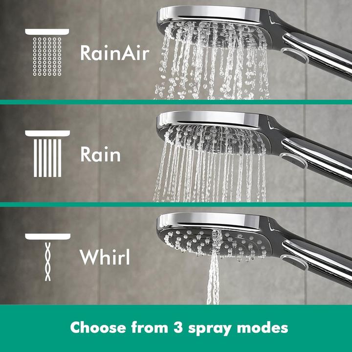 Produktbild hansgrohe Raindance Select E Duschkopf mit EcoSmart (3 Strahlarten) (3 Strahlarten)
