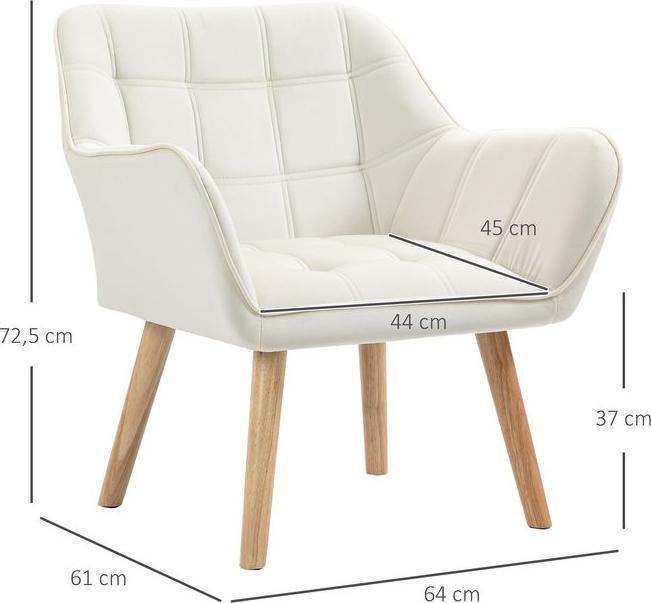Image du produit Swisshandel24 Fauteuil individuel Fauteuil relax avec aspect velours, pieds surélevés scandinave Fauteuil