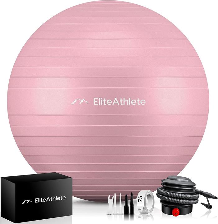 Immagine prodotto EliteAthlete Gymnastikball mit Luftpumpe (75 cm)