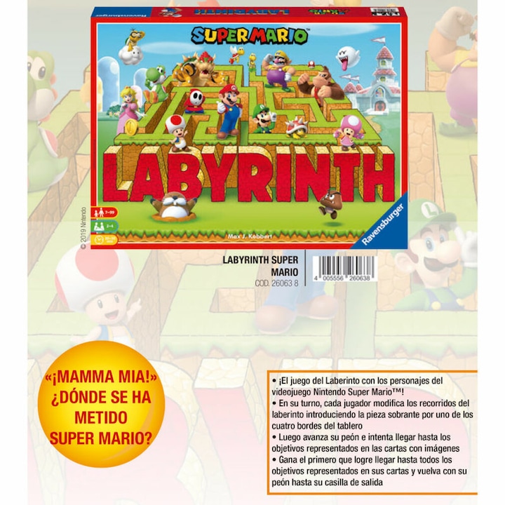 Productafbeelding Ravensburger Super Mario Doolhof (Frans, Italiaans, Duits, Spaans, Nederlands, Engels)