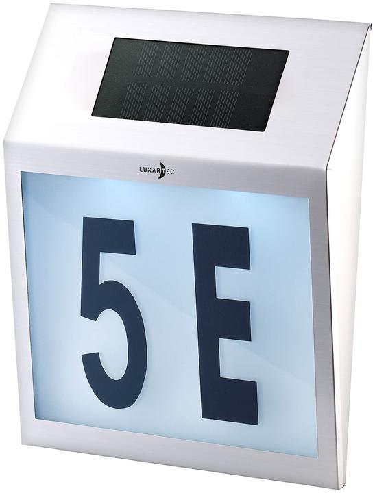 Produktbild Lunartec Solar-LED-Hausnummernleuchte mit Licht-Sensor