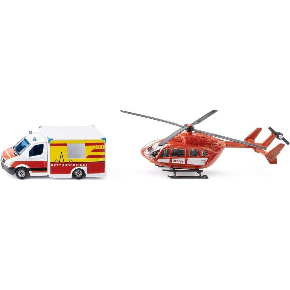 Siku 1748 Mercedes-Benz Rettungswagen und Helikopter