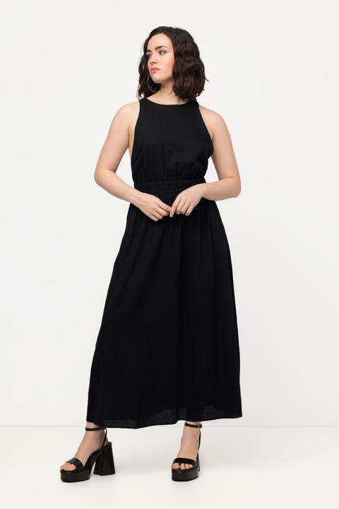 Actual product image Ulla Popken Flared Hem Linen Blend Sleeveless Dress (46, 48)