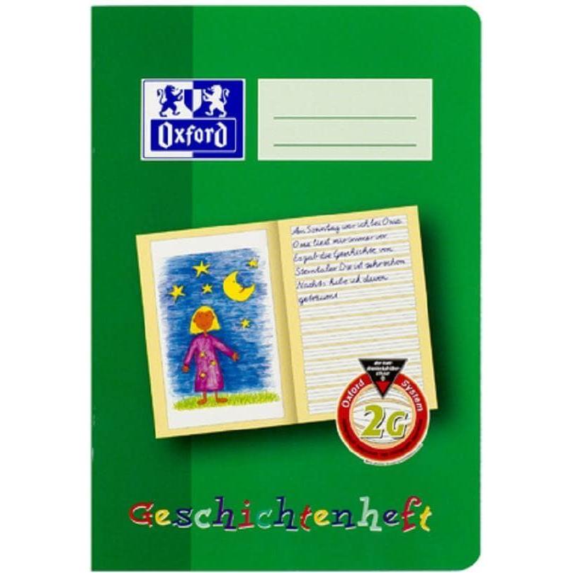 Oxford, Heft + Block, Geschichtenheft, A5 (A5, Liniert, Weicher Einband)