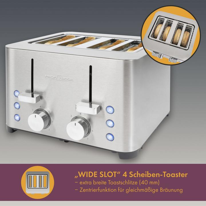 Productafbeelding Proficook PC-TA 1252 4-slice broodrooster