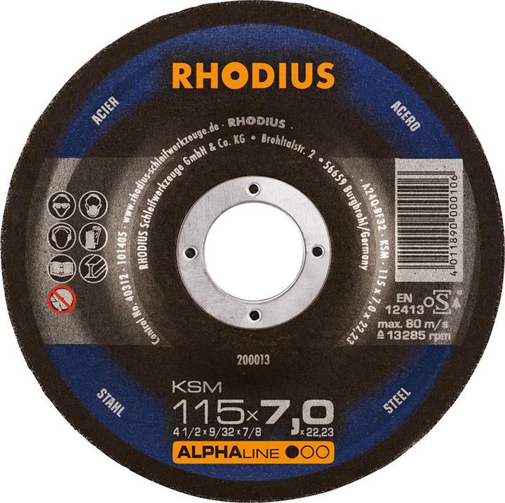 Actual product image Rhodius Grinding wheel KSM Ø 115 x 7.0 x 22.23mm