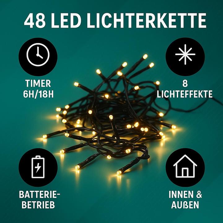Produktbild Champ Lichterkette 48 LED mit Timer (4.03 m)