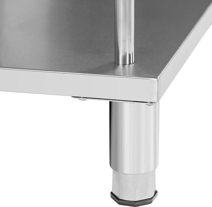 Royal Catering Bar-Arbeitstisch Edelstahl 100 x 30 cm 4 Ablagen Aufkantung Steharbeitstisch