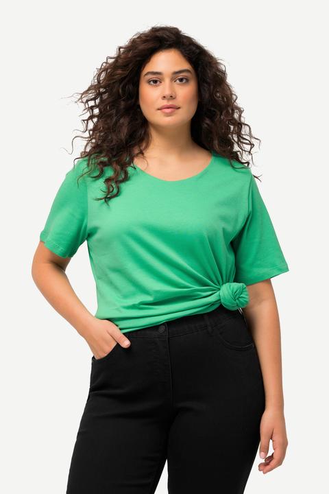 Produktbild Ulla Popken Shirt, doppellagige Vorderseite, Slim, Rundhals, Halbarm (56)