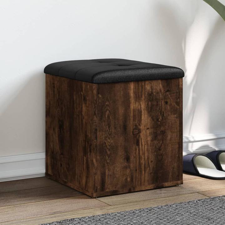 Immagine prodotto VidaXL Panca con contenitore in rovere fumé 42x42x45 cm (42 cm)