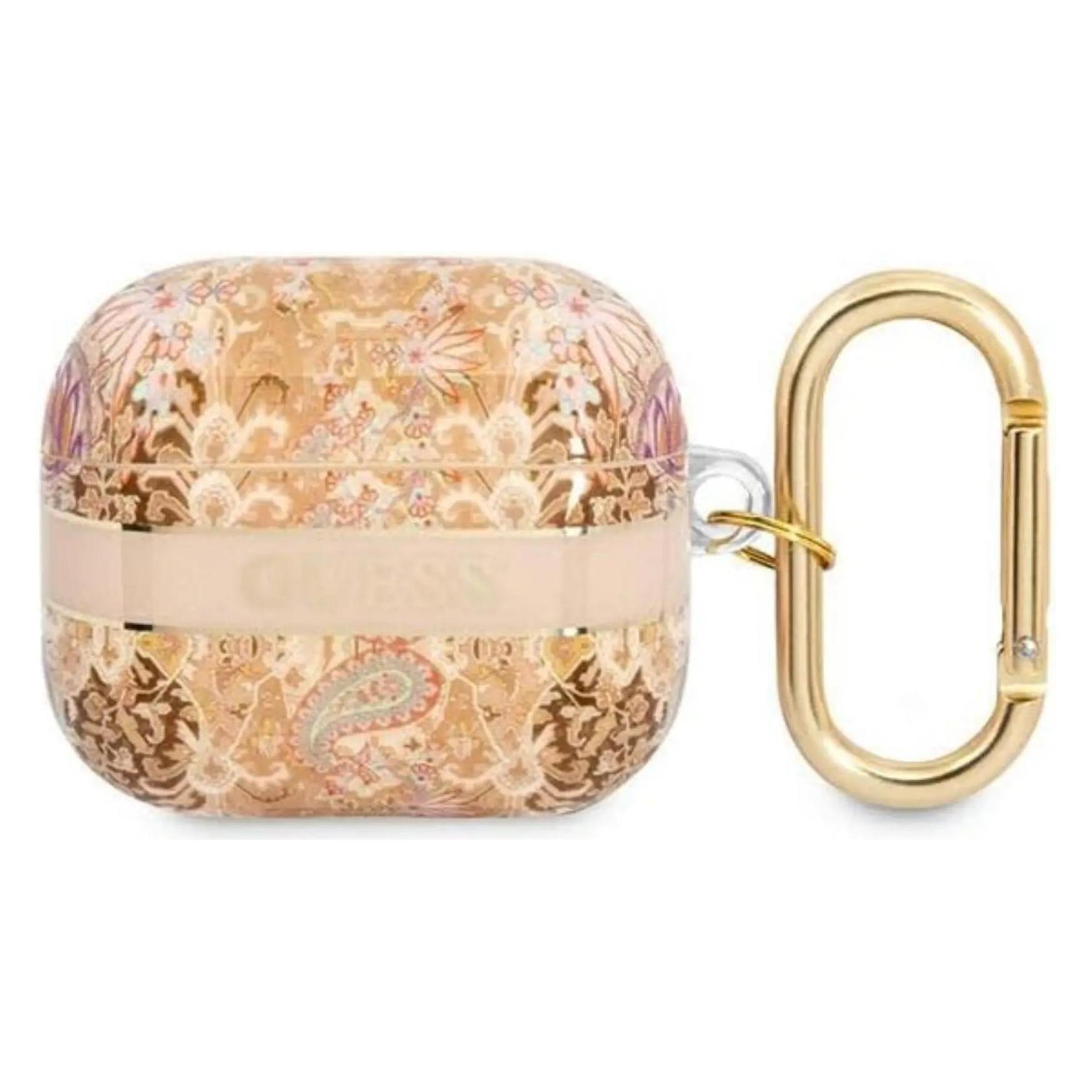 Guess GUA3HHFLD AirPods 3 Gold (Kopfhörer Tasche), Kopfhörertasche + Schutzhülle, Gold