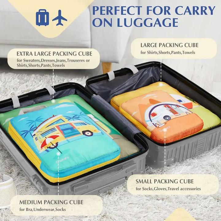 Produktbild Gonex Kompressions Reise Packwürfel Set - Farbig