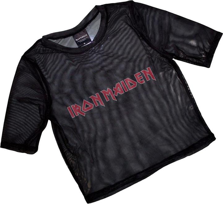 Actual product image Iron Maiden Womens/Ladies Logo Mesh Crop Top (M)