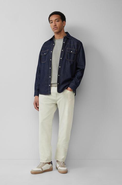 Produktbild s.Oliver Strickpullover Gestreiftes Strick-T-Shirt aus Leinenmix (M)