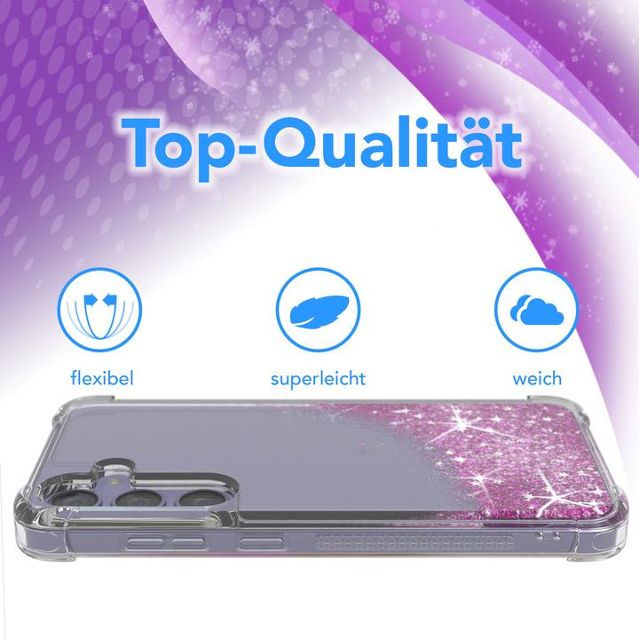 Produktbild EAZY CASE Liquid Glittery Hülle für Galaxy S24 Plus (Samsung Galaxy S24+)