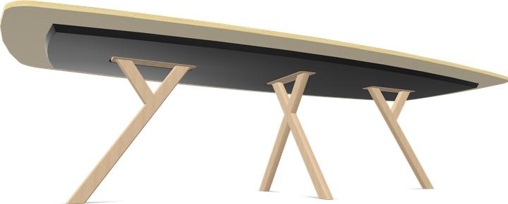 Produktbild Dietiker Felber T14 Sitzungstisch Boatform (2900 x 1200 x 720 mm)