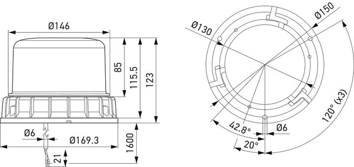 Actual product image Hella Rotating beacon LED 2XD 012 984-311