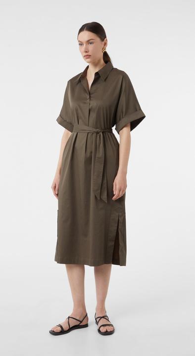 Image du produit Comma Kleid Midi-Hemdblusenkleid aus Baumwollsatin (40)