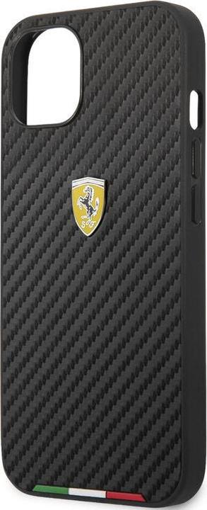 Actual product image Ferrari Case iPhone 13 - Hardcase Italian Flag No.166.4 Carbon TPU black (Apple iPhone 13)