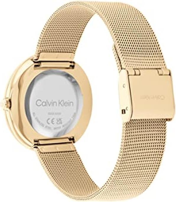 Actual product image Calvin Klein Womens Analogue Quartz Watch with Stainless Steel Strap 25200012 Gold Classic (Analogue wristwatch, 34 mm)