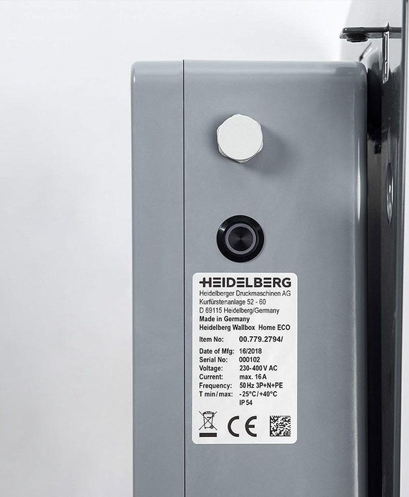 Actual product image Heidelberg Home Eco De version 5m (Type 2, 11 kW, 16 A, Hard wired)