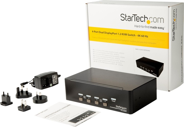 Produktbild StarTech 4PT DUAL DP KVM SWITCH 4K60