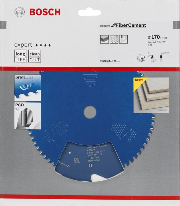Produktbild Bosch Professional Zubehör Kreissägeblatt Expert for Fibre Cement, 170 x 30 x 2,2 mm, 4
