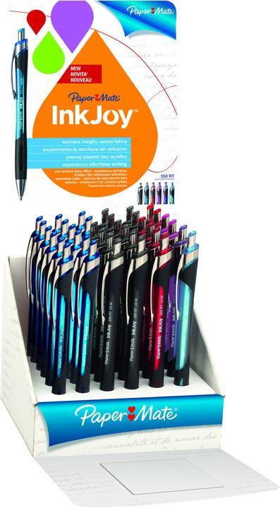 Actual product image Paper Mate PAPERMATE S0960250 INKJOY 500 RT - display of 36 (M) (Black, Blue, Red, 36x)