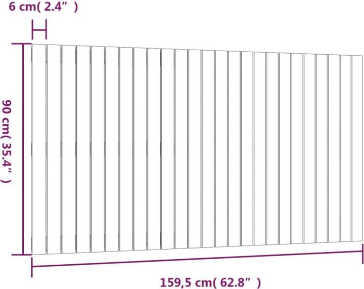 Produktbild vidaXL Wand-Kopfteil (159 x 5 x 90 cm)