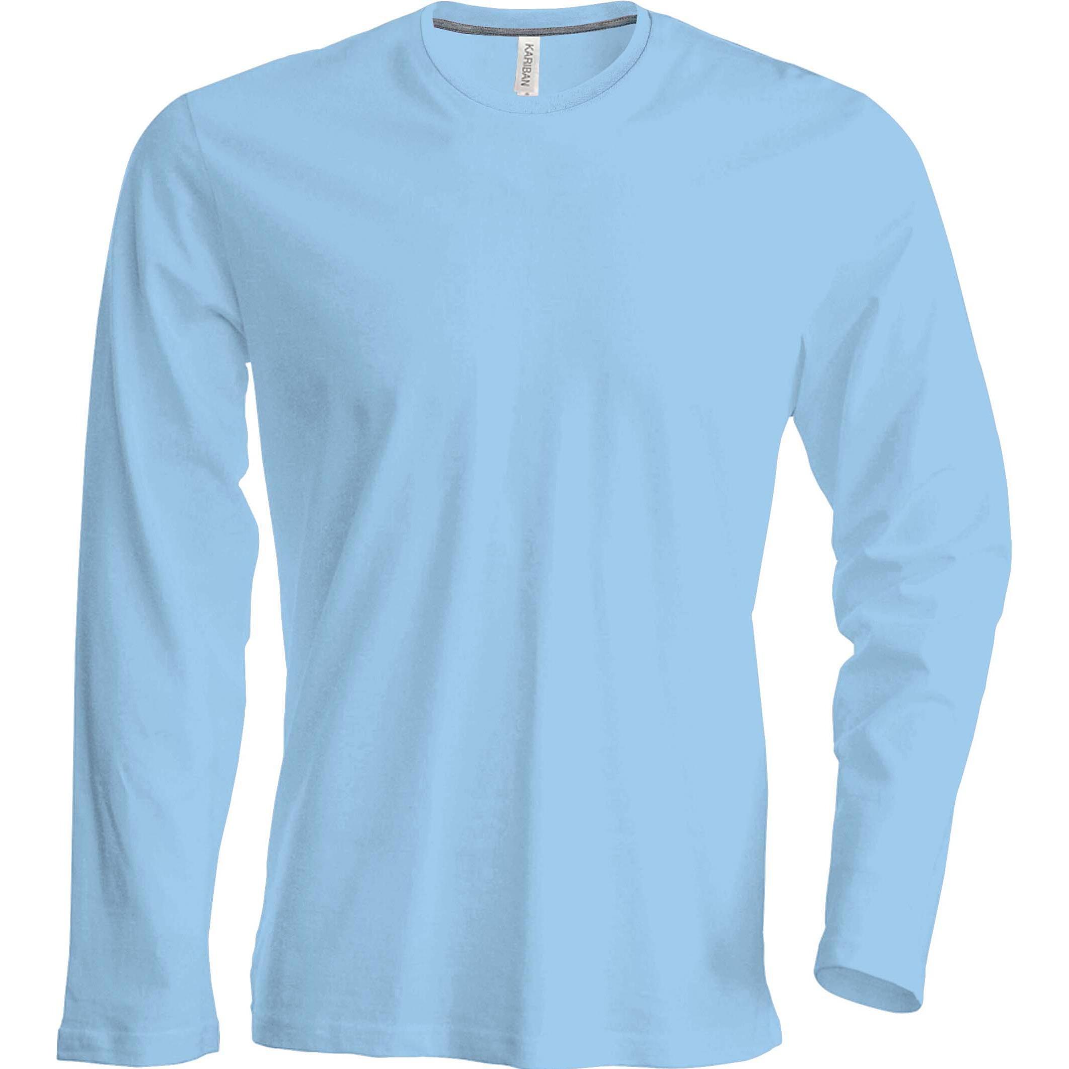 Kariban, Herren, Shirt, Col Rond, Blau, (4XL)