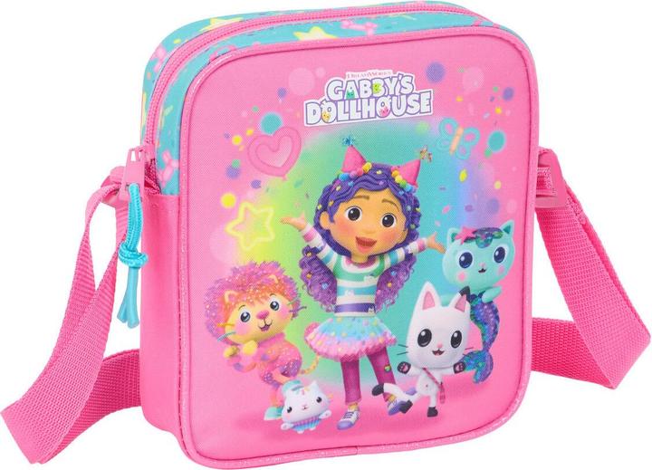 Gabby's Dollhouse Umhängetasche Confetti Rosa türkis 16 x 18 x 4 cm