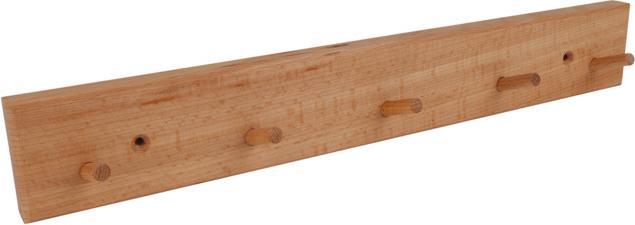 Actual product image Bürstenhaus Redecker Hook rail with 5 hooks beech 49 cm