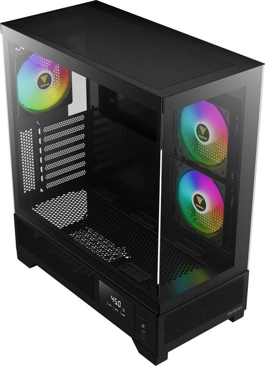 Image du produit Gamdias Boitier Moyen Tour ATX Atlas M1 RGB avec panneaux vitrés (Noir) (ATX, mATX, Mini-ITX)