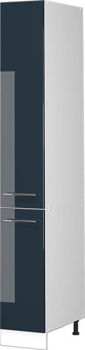 Blau, Dunkelblau hochglanz, Weiss