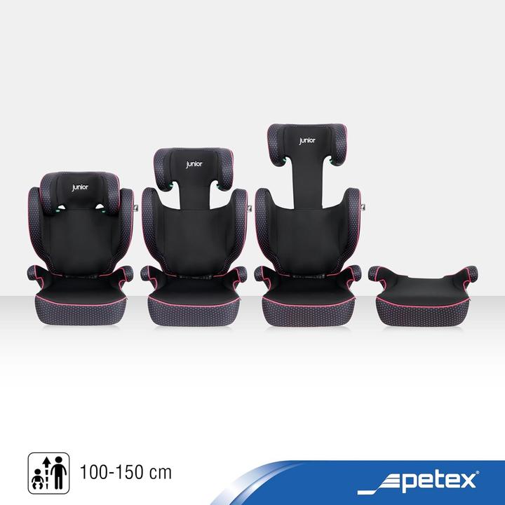 Actual product image Petex Basic Plus 1602 pink HDPE according to ECE R129 Child seat pink (Booster seat, Child seat, ECE R129/i-Size Standard)