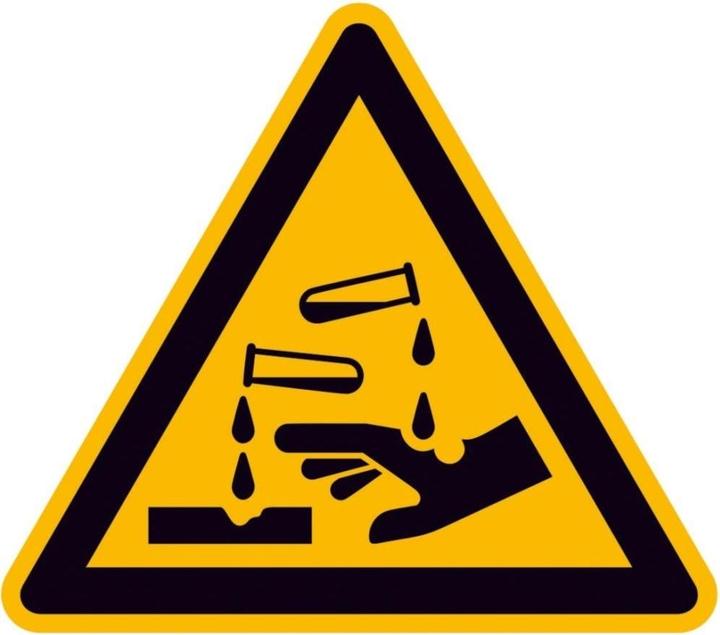Produktbild BRW Warnschild Ätzende Stoffe - 20 cm