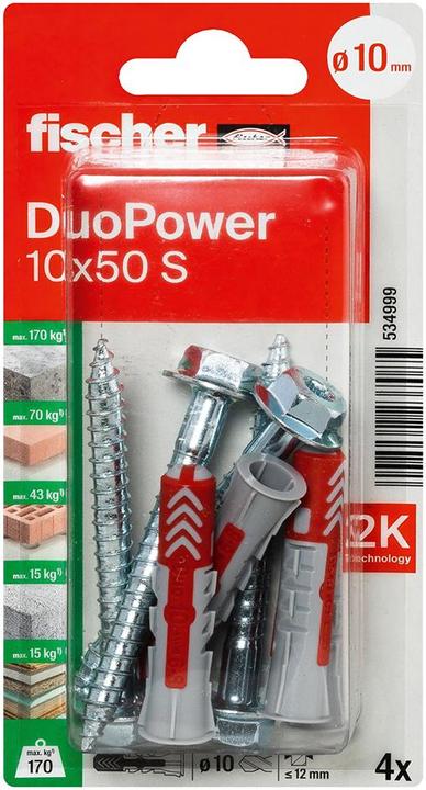Actual product image Fischer DuoPower 6x50 S A2 K (4) (4 pcs.)