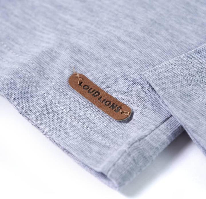 Produktbild vidaXL Kinder-Langarmshirt Grau Melange 128,Material: 95