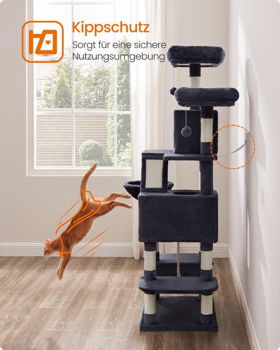 Produktbild Feandrea Kratzbaum (165 cm, Grau)