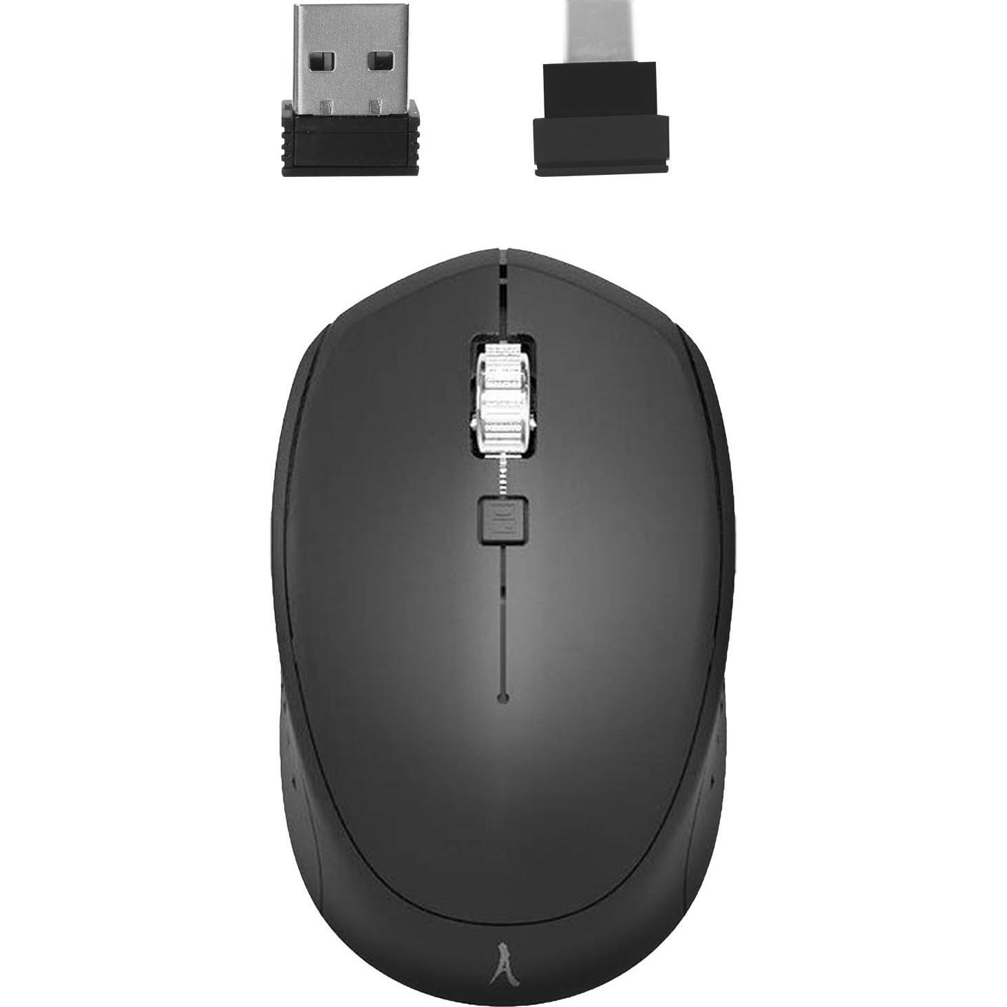 Thumbnail - Akashi Kabellose Maus + USB-C- und USB-Adapter (Kabellos), Maus, Schwarz