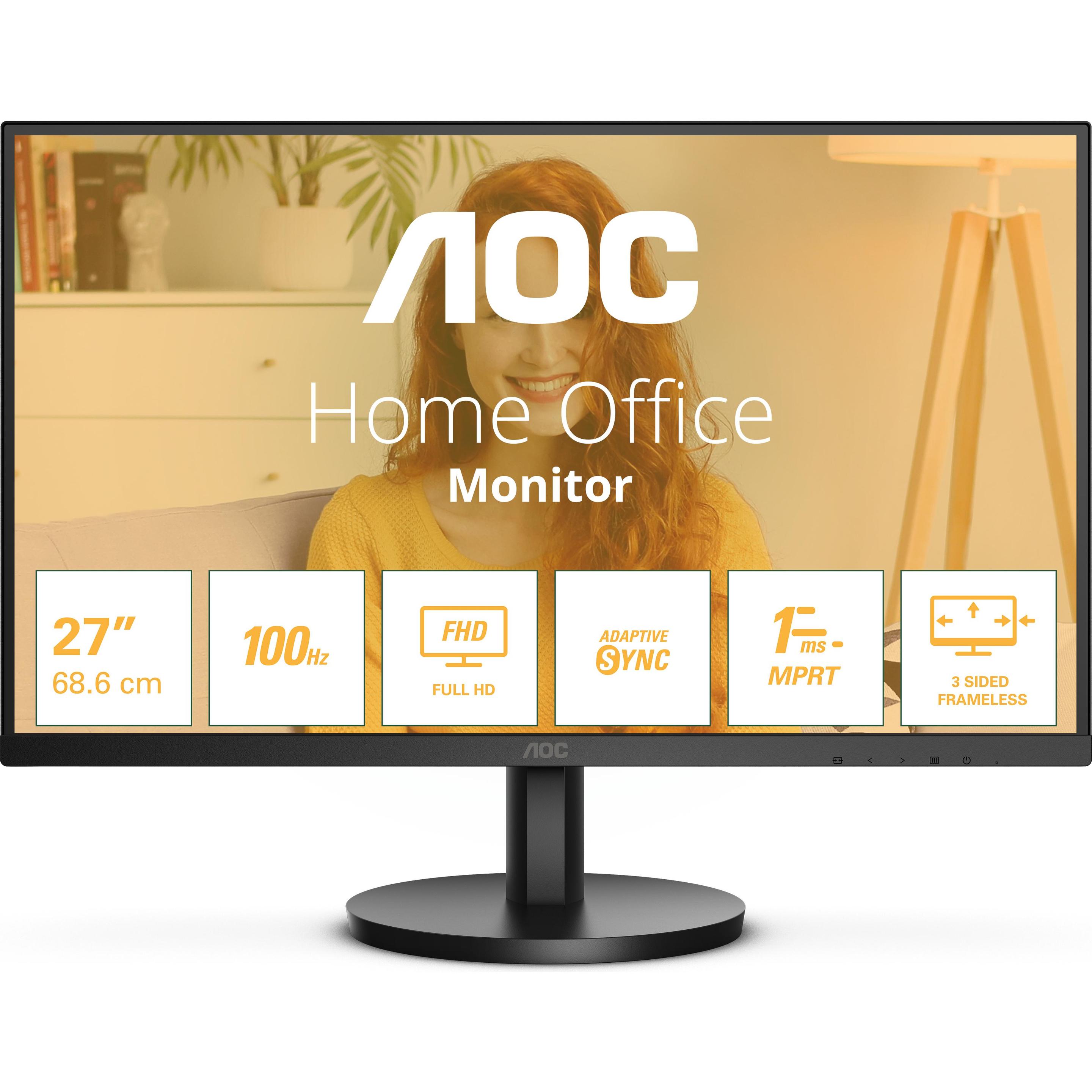 AOC 27B3HMA2 (1920 x 1080 Pixel, 27"), Monitor, Schwarz
