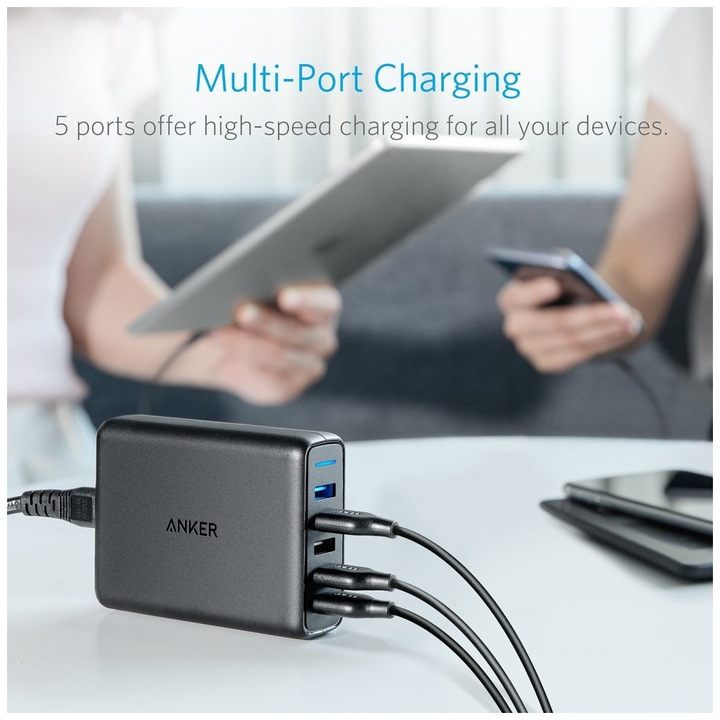 Actual product image Anker PowerPort Speed 5 (63 W)