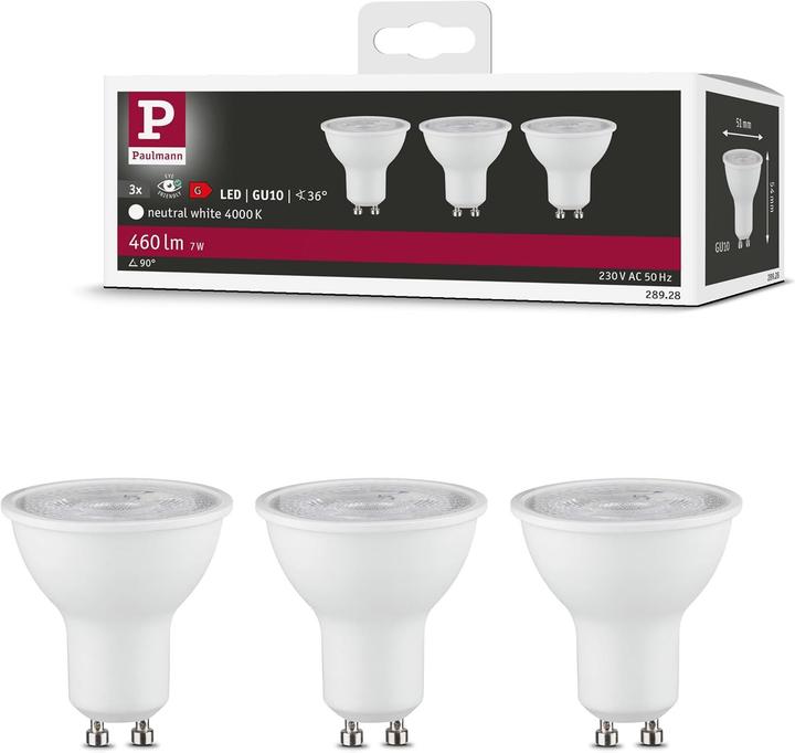 Productafbeelding Paulmann LED reflector set van 3 GU10 (GU10, 460 lm, 3x)