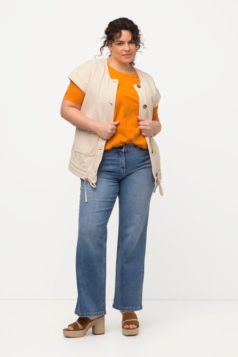 Actual product image Ulla Popken Eco Cotton Wide Leg Mary Fit Stretch Jeans (48)