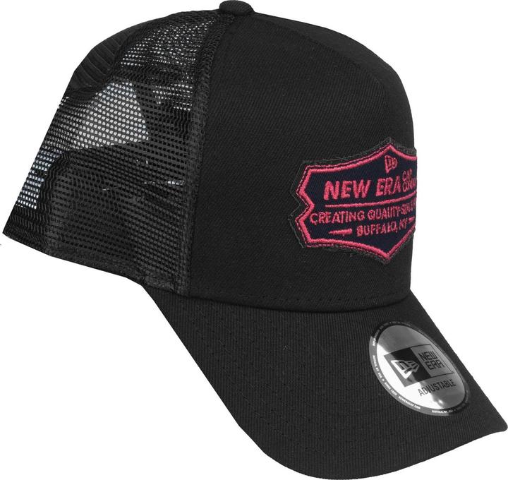 Produktbild New Era Adjustable Trucker Cap - RETRO PATCH schwarz / rot (One Size)