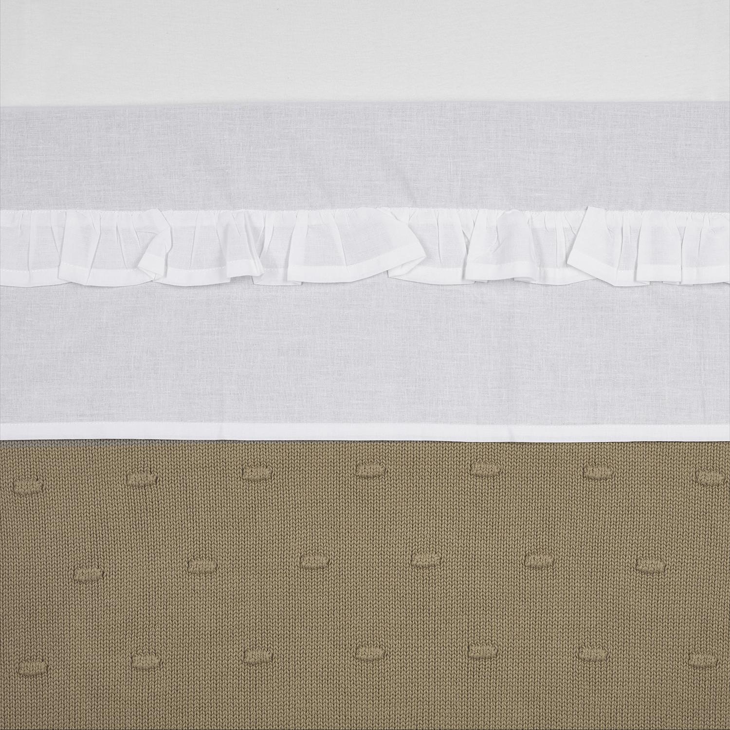 Meyco, Babyduvet, Bettlaken Ruffle white