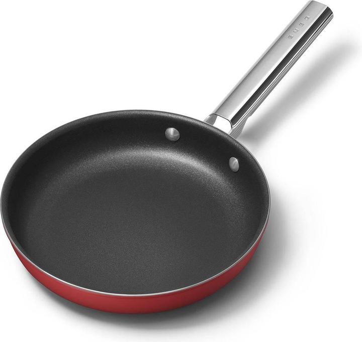Actual product image Smeg CKFF2401RDM Frying pan Ø 24 cm, red (Frying pan, Aluminium, Stainless steel, 24 x 8.40 cm)