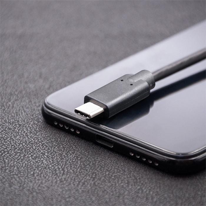 Produktbild Qoltec 52351 USB 3.1 type C male cable USB 3.1 type C male 2m Juodas (2 m, USB 3.2 Gen 1)