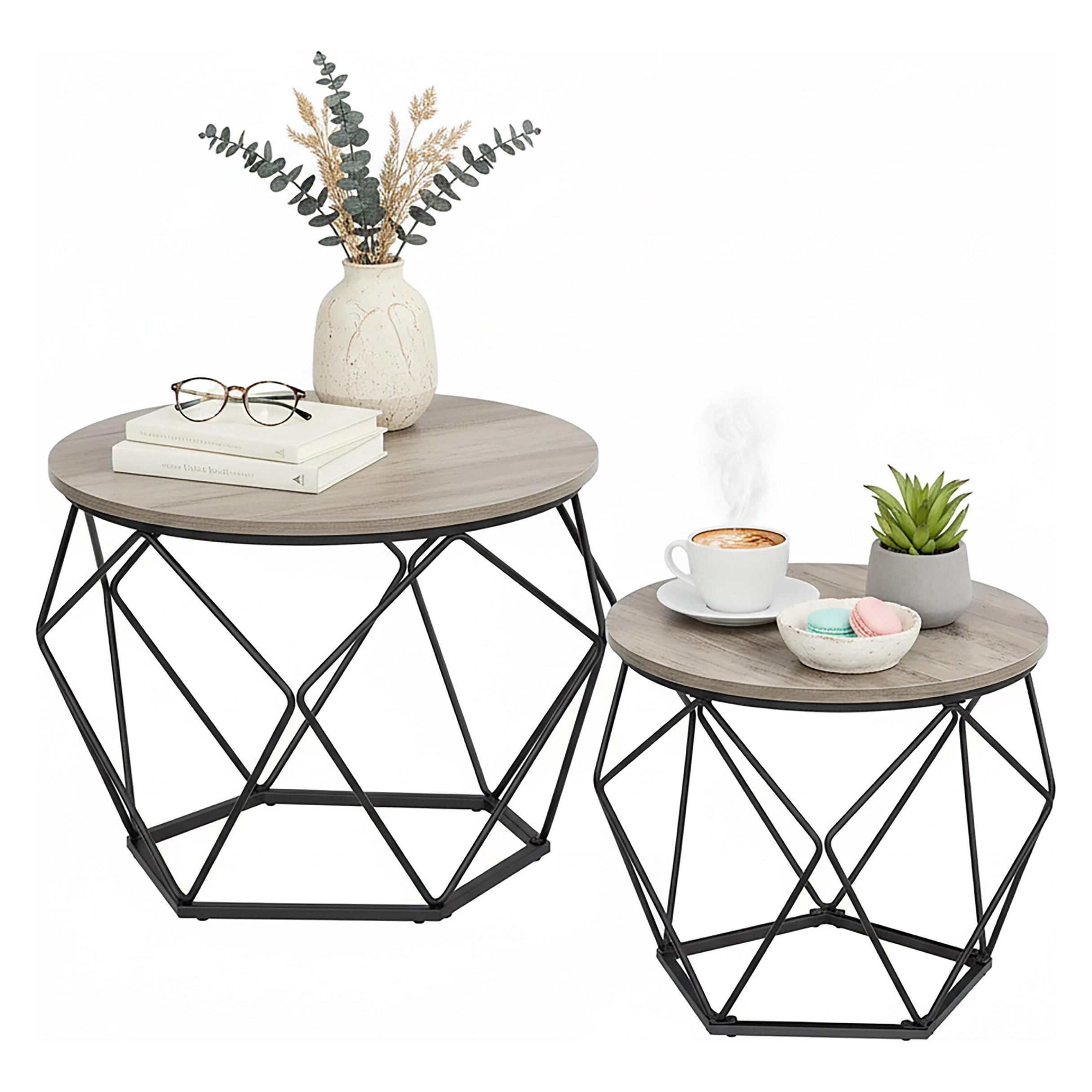 Relaxdays, Salontafel, 2-tlg. Couchtisch-Set