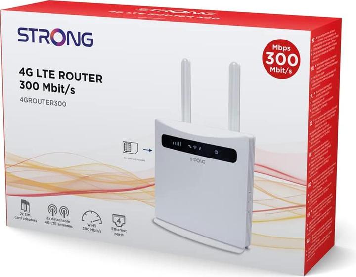 Produktbild Strong 4GROUTER300v2 WLAN-Router Einzelband (2,4GHz) Schnelles Ethernet 3G 4G Weiss